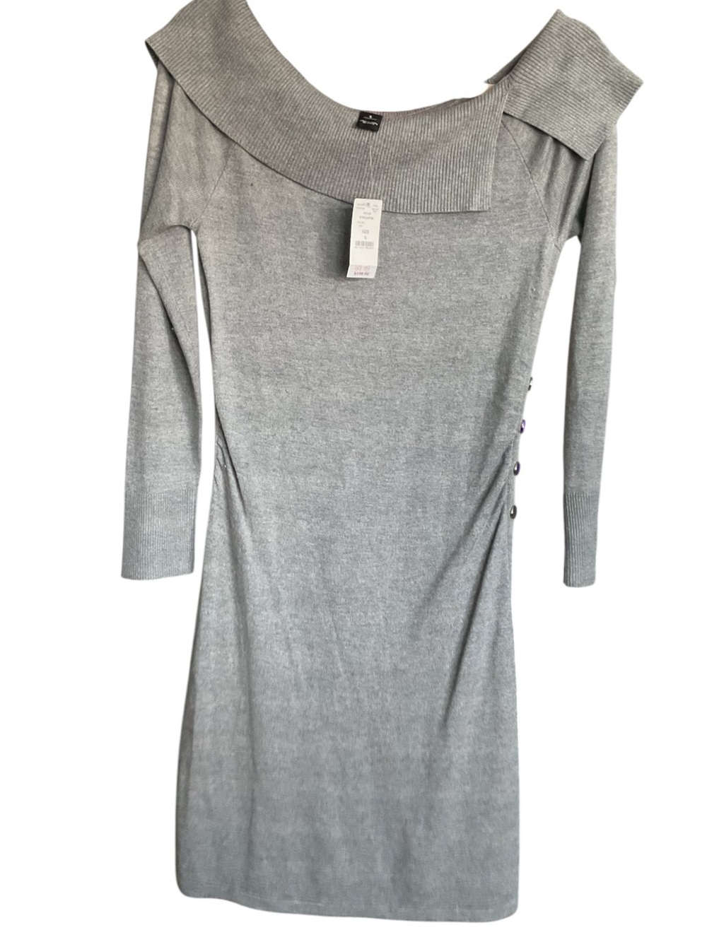 WHBM Off-Shoulder Ribbed Dress, P2P:17”, L:33”, NWT